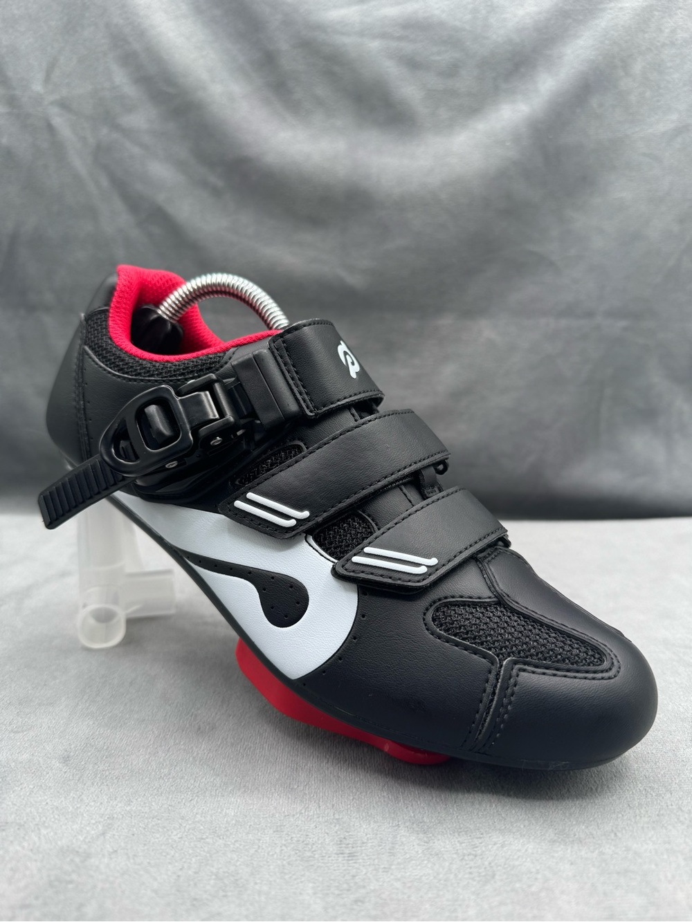Peloton Original‎ Cycling Shoes Women’s US 7 (EU 38) Black Red Triple Strap